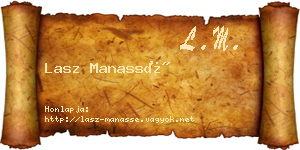 Lasz Manassé névjegykártya